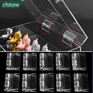 CFSTORE 10Pcs Transparent Plastic Folding Hinges Durable Clear Acrylic Hinge Tools DIY Cabinet Hardw