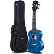 Enya EUC-MAD Concert Ukulele Solid Gloss Mahogany 23 Inch Wiping Blue with High-end 15mm Padded Gig Bag