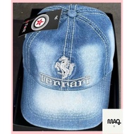 FERRARI Embroidered Jeans Cap, Fashionable Style for Men and Women...