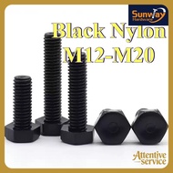 Black Nylon Allen Screw Plastic Screw Insulated Hex Head Screw Plastic Bolt Screw M12/M14/M16/M18/M2