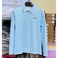 Ping long-sleeved golf shirt in many colors, cold elastic fabric, European size