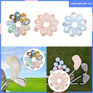 [RushrushrushMY] 9 Piece Golf Iron Cover Set, Waterproof Golf Club Headcover with Number Tags,