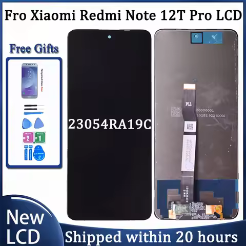 6.6'' For Xiaomi Redmi Note 12T Pro 23054RA19C LCD Display Screen Frame Touch Panel Digitizer For Re