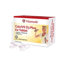 Vitamode CalciVit D3 Plus K2 Tablets 60's ( Calcium, Vitamin D3 & Vitamin K2. Halal & Vegetarian Fri