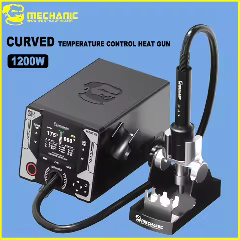 MECHANIC AIRNOVA 1200W Hot Air Rework Station with Curve Temp Control for BGA IC PCB Repair Desolder