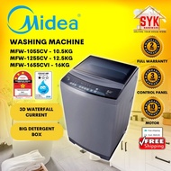 SYK Free Shipping Midea Top Load Fully Auto Washing Machine MFW-1055CV 10.5kg 12.5kg 16kg Mesin Basu