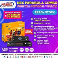 Receiver Nex Parabola Combo + STB DVB T2 Antena TV digital