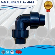 Elbow Compression HDPE-Knee Pipe HDPE 2inch 63MM