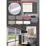 Premium Zebra Blind/Bidai Tingkap/Curtain Blind (Thicker &amp; Durable)