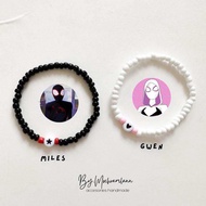 Gelang Couple Spiderman Miles Morales & Gwen Stacy | Spiderman Bracelet | Gelang Manik Spiderman Luc