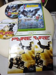 收藏品 絕版經典遊戲 xbox360 樂高蝙蝠俠 LEGO BATMAN + 極限越野摩托PURE 書房