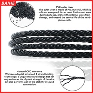 BAIHE MMCX to Type C Headphone Cable, 120cm / 47.24in Built In Microphone 4-Strand Braided Upgrade C