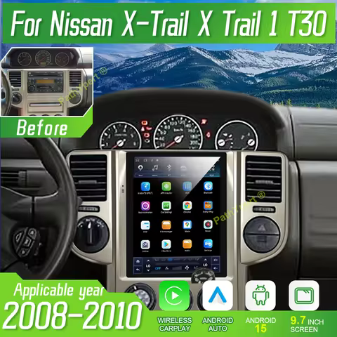 Android 15 Smart car System For Nissan X-Trail X Trail 1 T30 2008-2010 Multimedia Player Wireless Ca