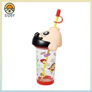 SUERHD Crayon Shin-chan Water Cup, Good-looking Straw Doraemon Cup, 2025 Cute Kawaii Drinking Utensi