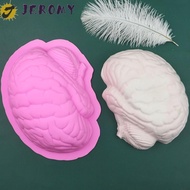 JEROMY Brain Silicone Mold, Human Brain Shape Scary Human Brain Cake Mould, Creative Body Parts Pink