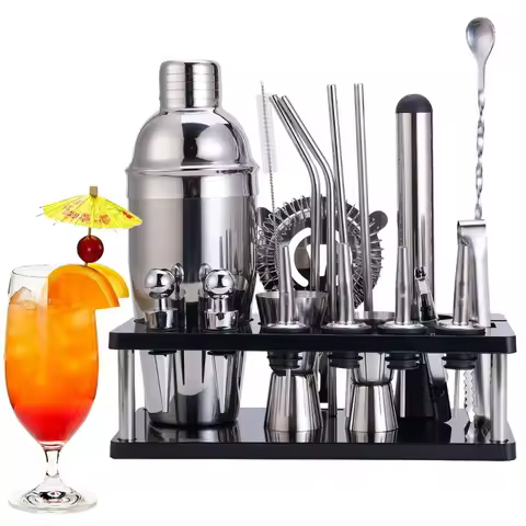 20-Piece Boston Cocktail Shaker Set Bartender Kit for Home Bar Drink Wine Martini Mixer Cocktail Sha