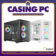 OCYPUS IOTA C50 CURVE ARGB M-ATX PC Case Includes 3 ARGB Fan 120mm BLACK | WHITE WHITE WHITE