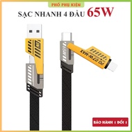 65w Super Fast Charging 4-in-1 Fast Charging Cord. Phone accessories - 3 in 1 charging cord, 4in 1 c
