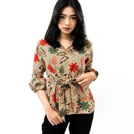 READY Gloria - Balloon Sleeve Batik Blouse TK-201 075 Sise SML-XL-XXL-3L-4L-5L