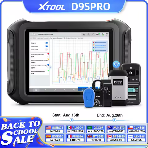 XTOOL D9S PRO Upgraded of D9 Pro Car Diagnostic Tools ECU Online Programmer FCA Auto Auth Active Tes