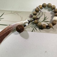 天然原生綠檀木 菩提根醒獅 設計手串手持s