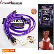 (3 Colour) HKS Car Universal 5 Points Earth System Grounding Ground Wire Cable Performance