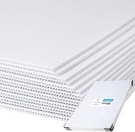 Longdio 15pack 18x24 Blank Corrugated Yard Signs, 4 MM White poster board for Happy Birthday,Garage 