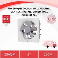 KDK 20AQM8 20CM/8  WALL MOUNTED VENTILATING FAN / 20AQM WALL EXHOUST FAN