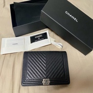 Chanel Boy 長夾 銀扣