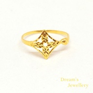 Cincin Bunga LV Emas 916 / LV Flower Ring 916 Gold Dreams Jewellery