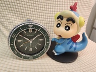 全新未使用品,Seiko Tuna,精工吞拿,綠水鬼座枱鬧鐘,有夜光夜燈閃嚮功能.