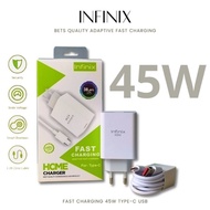 [ TC INFINIX 45W PLUS USB TYPE C CABLE ]- INFINIX 45W 45 WATT CHARGER PLUS TYPE C FAST CHARGING USB 