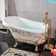 佛山拿波裡歐式貴妃家用成人獨立式壓克力馬賽克珠光浴缸小浴盆
