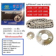 โซ่สเตอร์ ยกชุด (เลส 420) รถ MSX Wave110i Wave125 SuperCub