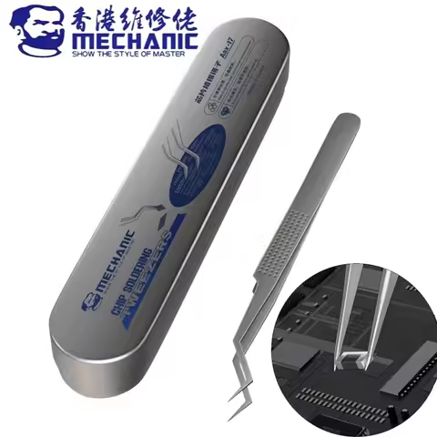 MECHANIC Aax-17 Non-magnetic Stainless Steel High Hardness Anti-Corrosion Precision Tweezers Electro