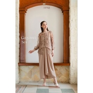 GAYATRI DRESS SET | Nude Outer Tulle Wedding Pattern | By Ajeng.wear