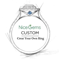 Customize You Own Engagement Ring 0.3ct-12ct Moissanite Diamond Ruby Emerald Sapphire Ring 9K 10K 14K 18K Gold