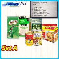 Box A (6 Kuantiti - 6 Item) Barangan Runcit Keperluan Asas, Set Barang Makanan Kering, Grocery Set.