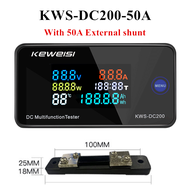 DC 0-200V โวลต์มิเตอร์แอมป์มิเตอร์ KWS Power Energy Meter LED Digital DC Wattmeter มิเตอร์ไฟฟ้าพร้อม