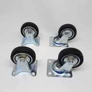 4 inch live trolley rubber wheels, cupboard wheels, table wheels trolley wheel
