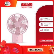 ⭐ ⭐READY STOCK⭐ ⭐ Acson USB Table Fan RechargeablePortableCompact Size - Pink ATF06B-P