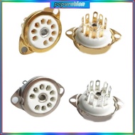 POP GZC9-C-1 GZC9-C-1-G Ceramic Tube Socket 9PIN Connector for 12AX7 12AT7 12AU7 ECC83 ECC82 E88CC 6