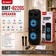BMT-8220S Portable Bluetooth Speaker Wireless Karaoke Sound System Super Bass RGB LED USB TF Outdoor