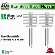 Bambu Lab A1/A1 Mini Hotend 0.2/0.4mm 300°C Stainless Steel Nozzle Integrated Thermal Block