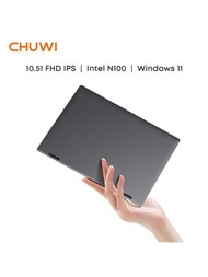 Chuwi Minibook X(英國標準插頭),配備intel N100的2合1平板電腦和筆記本電腦,10.51英寸1920x1200高清ips屏幕,lpddr5 12gb,512g Ssd,windows 11