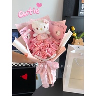 Creative Girl Anniversary Gift Cute Doll Doll Rose Bouquet Gift for Girlfriend Girlfriend Birthday