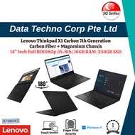 Sg Ready Stock-Lenovo ThinkPad X1 Carbon Core i5 8th Gen 7 Full HD 14inch 16GB RAM 256GB SSD A Grade
