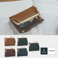 74oz FUFU Sheepskin Gold Zipper Middle Clip Genuine Leather Wallet Japanese Style [LN-808-FU-W]