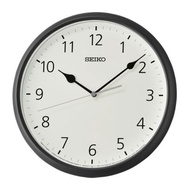 [Powermatic] SEIKO QXA796K Elegant Round Analog English Numbers Matt Finish Black Color Plastic Case Wall Clock
