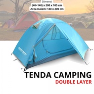TENDA Taffsport Double Layer 2 Person Polyester Camping Tent Outdoor Backpacking